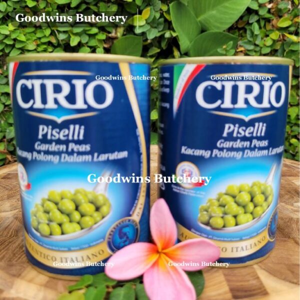 Cirio Italy PISELLI GARDEN GREEN PEAS kacang polong hijau import Italia 410g