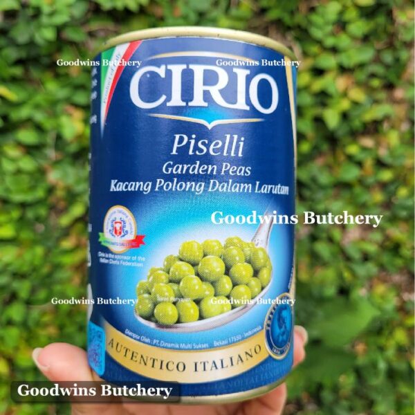 Cirio Italy PISELLI GARDEN GREEN PEAS kacang polong hijau import Italia 410g - Image 7