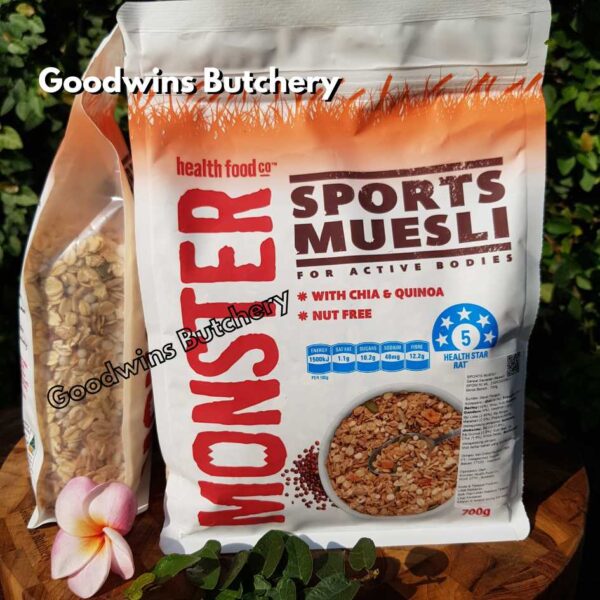 Muesli SPORTS with with chia & quinoa ORIGINAL Monster Health Food Co. Australia cereal granola oatmeal HALAL 700g - Image 7