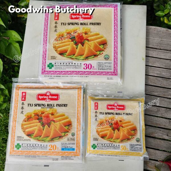 3 sizes KULIT LUMPIA SPRING ROLL PASTRY SKIN samosa pastel frozen TYJ Spring Home Singapore - Image 16