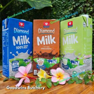 DIAMOND MILK susu sapi UHT Full Cream Chocolate Low Fat 1 liter chilled