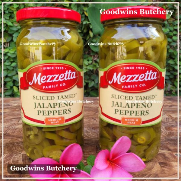 Mezzetta JALAPENO PEPPERS PICKLE SLICED tamed medium hot asinan acar cabe halapeno USA imported 16fl.oz 473 - Image 2