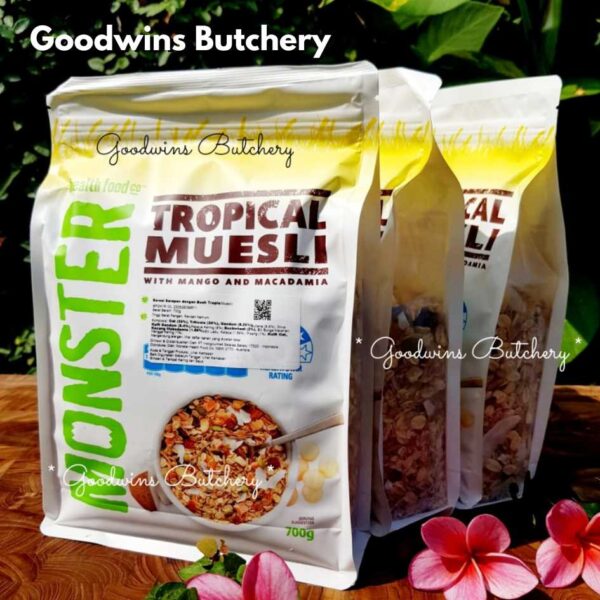 Muesli TROPICAL with Mango & Macadamia Monster Health Food Co. Australia cereal granola oatmeal HALAL 700g