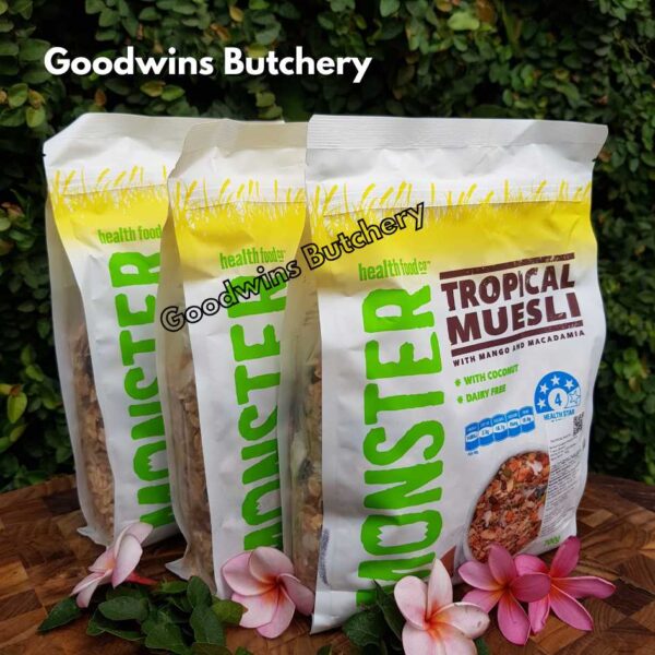 Muesli TROPICAL with Mango & Macadamia Monster Health Food Co. Australia cereal granola oatmeal HALAL 700g - Image 2