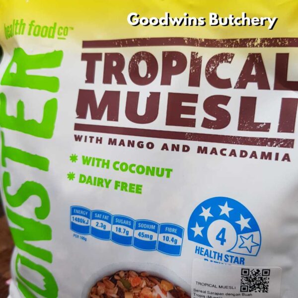 Muesli TROPICAL with Mango & Macadamia Monster Health Food Co. Australia cereal granola oatmeal HALAL 700g - Image 9