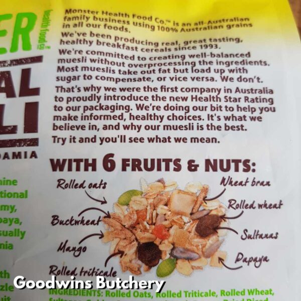 Muesli TROPICAL with Mango & Macadamia Monster Health Food Co. Australia cereal granola oatmeal HALAL 700g - Image 8