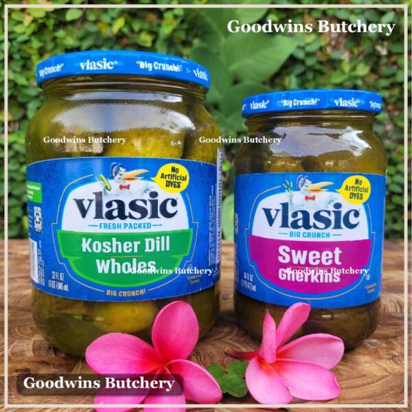 Vlasic KOSHER DILL WHOLE GHERKINS cucumber pickle acar asinan mentimun USA 32fl.oz 946ml - Image 2