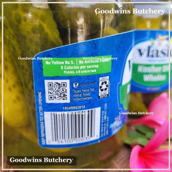 Vlasic KOSHER DILL WHOLE GHERKINS cucumber pickle acar asinan mentimun USA 32fl.oz 946ml - Image 7