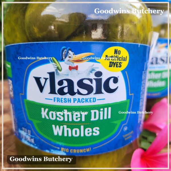 Vlasic KOSHER DILL WHOLE GHERKINS cucumber pickle acar asinan mentimun USA 32fl.oz 946ml - Image 6
