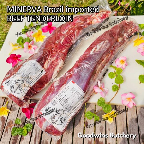 Beef TENDERLOIN small roast wellington cuts eye fillet mignon imported Australia NZ Brazil daging sapi import has dalam frozen 1kg - Image 36