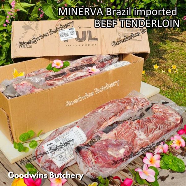 Beef TENDERLOIN small roast wellington cuts eye fillet mignon imported Australia NZ Brazil daging sapi import has dalam frozen 1kg - Image 42