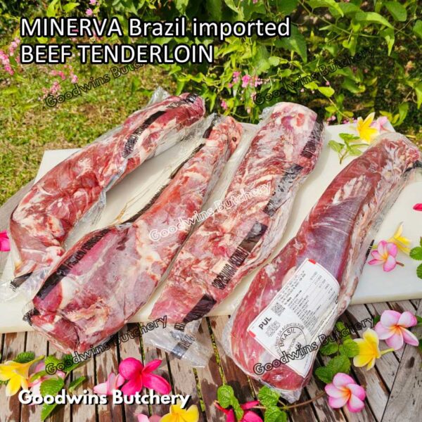 Beef TENDERLOIN small roast wellington cuts eye fillet mignon imported Australia NZ Brazil daging sapi import has dalam frozen 1kg - Image 43