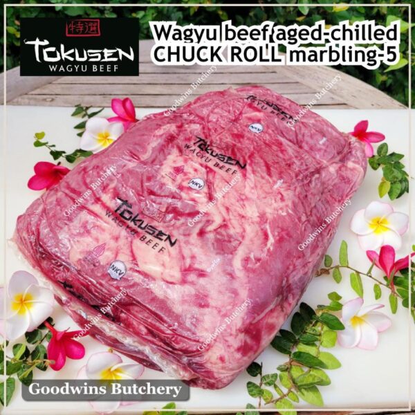 Wagyu beef Tokusen CHUCK ROLL marbling 5 chilled aged 2pcs/ctn 10.5kg - Image 4