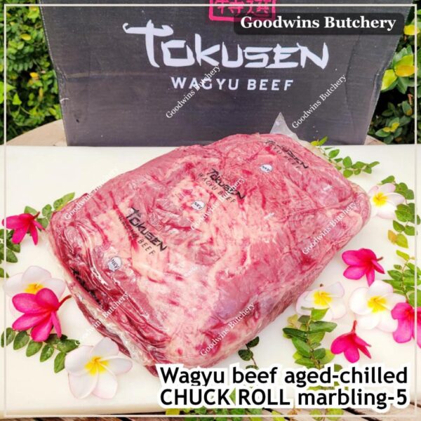 Wagyu beef Tokusen CHUCK ROLL marbling 5 chilled aged 2pcs/ctn 10.5kg - Image 6