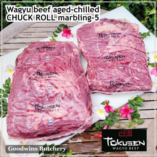 Wagyu beef Tokusen CHUCK ROLL marbling 5 chilled aged 2pcs/ctn 10.5kg - Image 7
