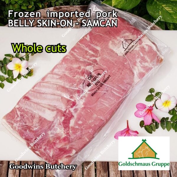 Pork belly skin on import WHOLE CUT Denmark DANISH CROWN perut samcan babi tanpa kulit beku frozen UTUH - Image 6
