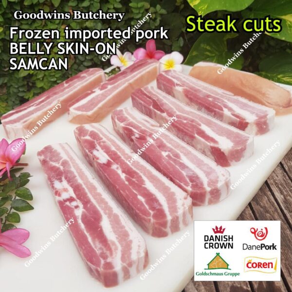Pork belly skin on import WHOLE CUT Denmark DANISH CROWN perut samcan babi tanpa kulit beku frozen UTUH - Image 25