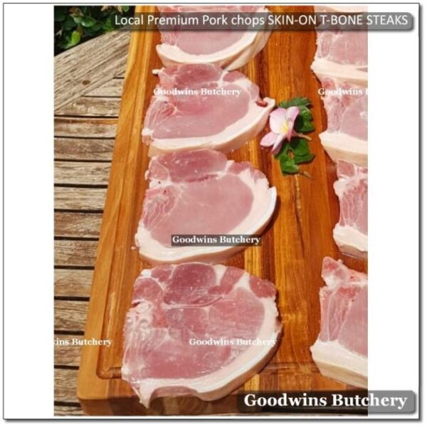 PORK CHOP SKIN ON WHOLE, T-BONE & CLUB STEAK 3/4" 2cm Local Premium ALL CUTS - Image 3