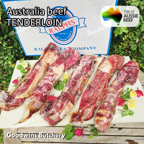 Beef TENDERLOIN small roast wellington cuts eye fillet mignon imported Australia NZ Brazil daging sapi import has dalam frozen 1kg - Image 28