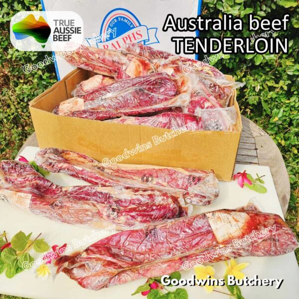 Beef TENDERLOIN small roast wellington cuts eye fillet mignon imported Australia NZ Brazil daging sapi import has dalam frozen 1kg - Image 16