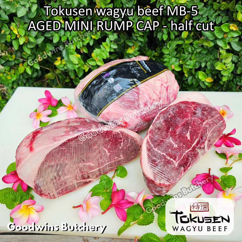 Beef Wagyu Tokusen MINI RUMP ROAST WHOLE CUT 2.5kg marbling MBS-5 aged frozen - Image 3