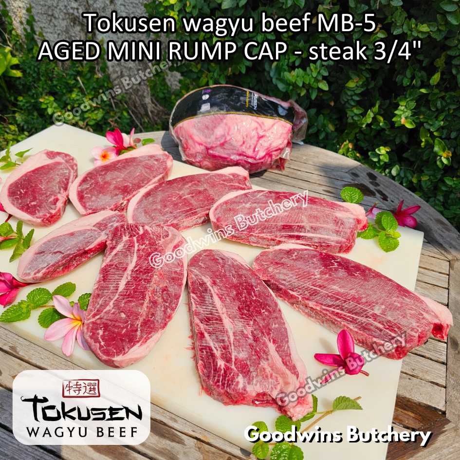 Beef Wagyu Tokusen MINI RUMP ROAST WHOLE CUT 2.5kg marbling MBS-5 aged frozen - Image 8