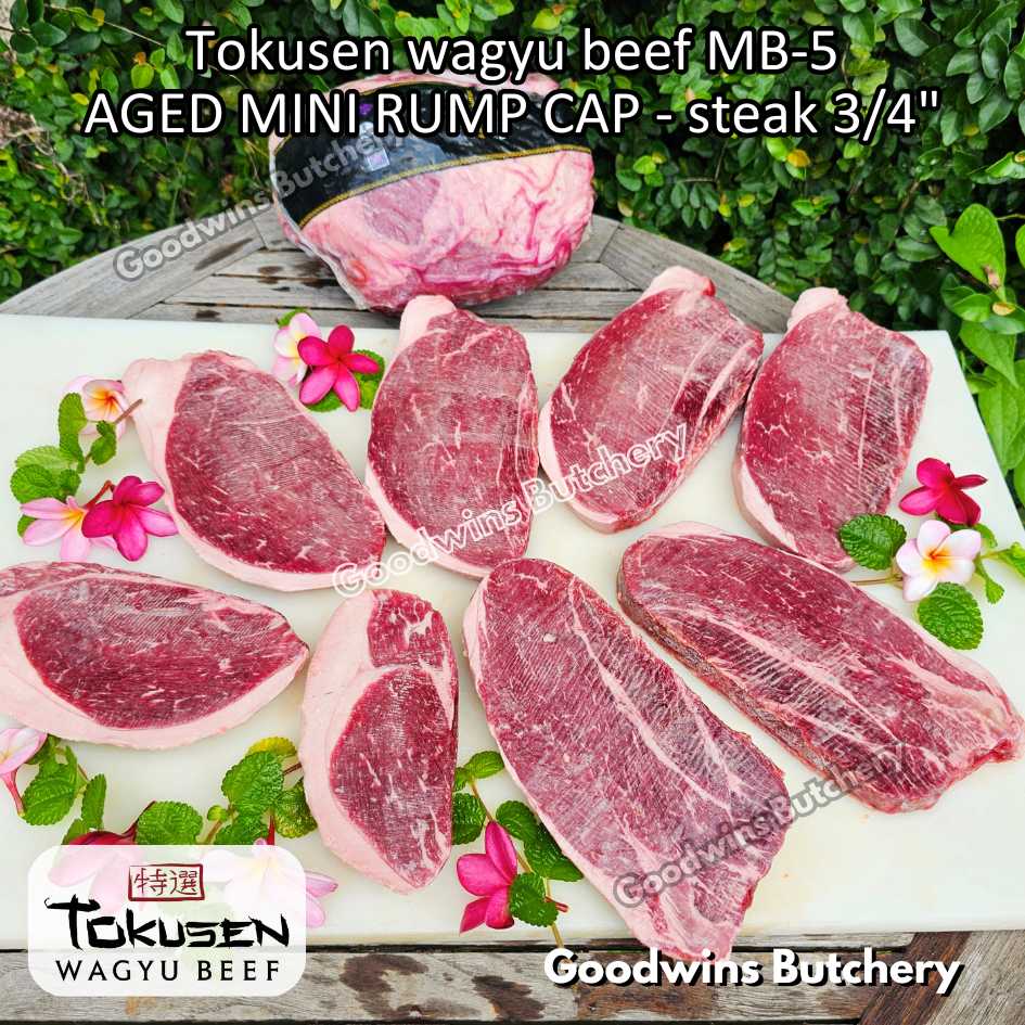 Beef Wagyu Tokusen MINI RUMP ROAST WHOLE CUT 2.5kg marbling MBS-5 aged frozen - Image 16