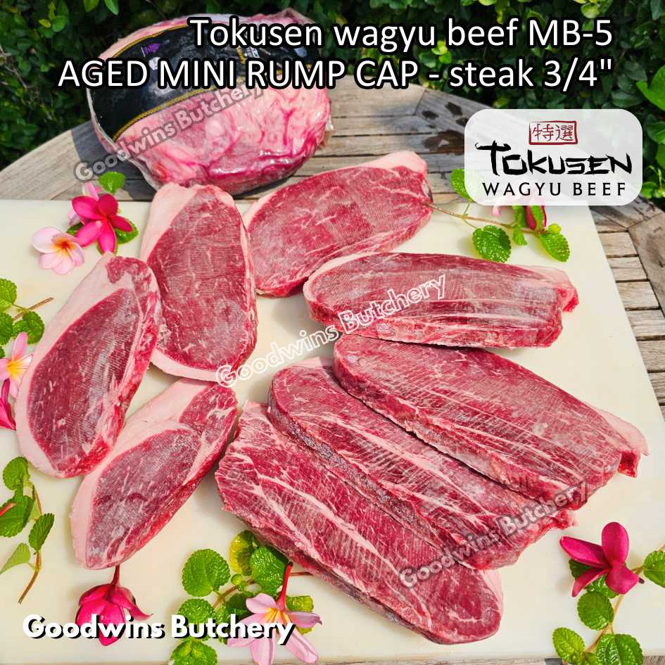 Beef Wagyu Tokusen MINI RUMP ROAST WHOLE CUT 2.5kg marbling MBS-5 aged frozen - Image 22