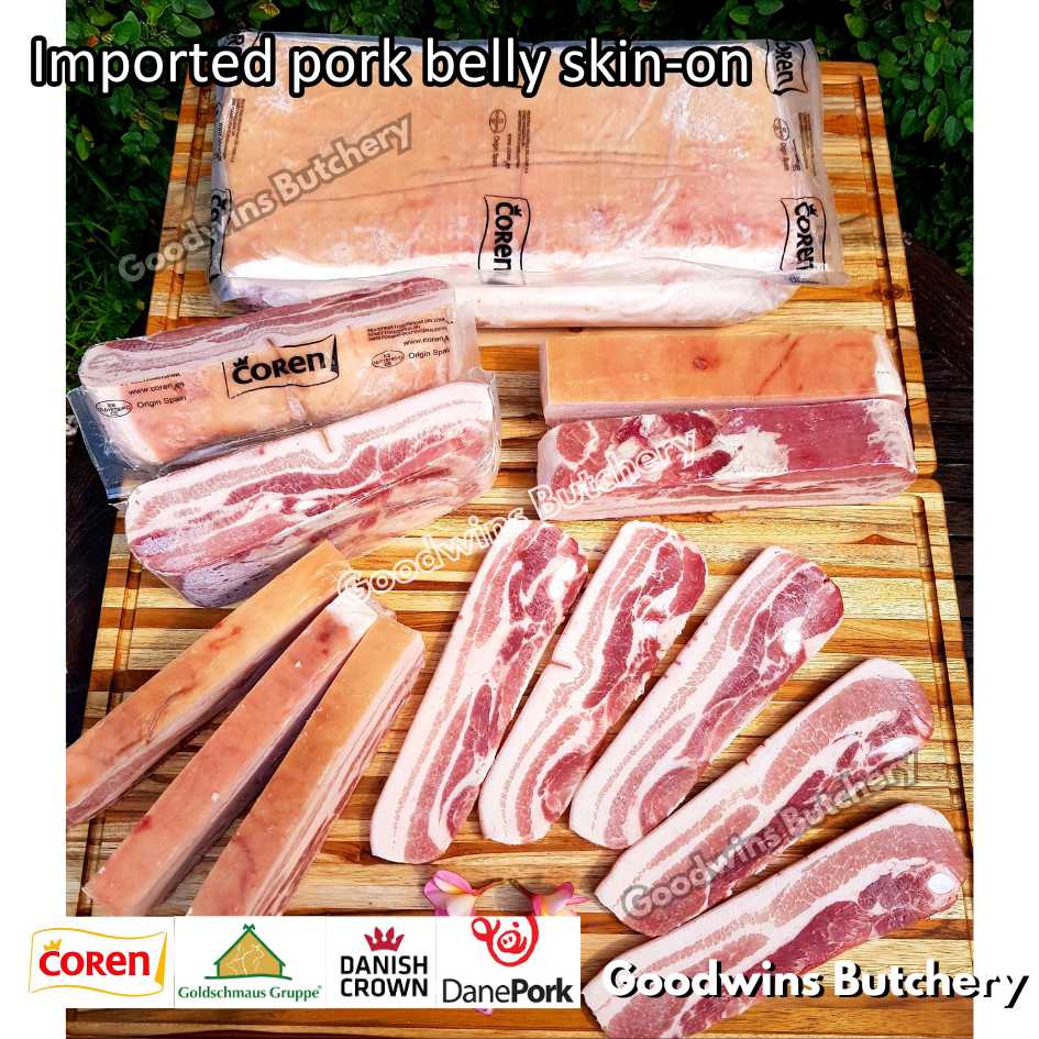 Pork belly with skin-on 600gr steak schnitzel cuts | samcan babi berkulit import frozen | Spain Coren | Denmark DanishCrown DanePork | Germany Goldschmaus - Image 9
