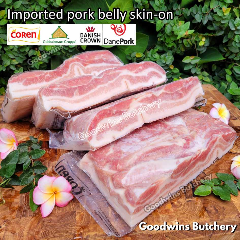 Pork belly with skin-on 600gr steak schnitzel cuts | samcan babi berkulit import frozen | Spain Coren | Denmark DanishCrown DanePork | Germany Goldschmaus - Image 16