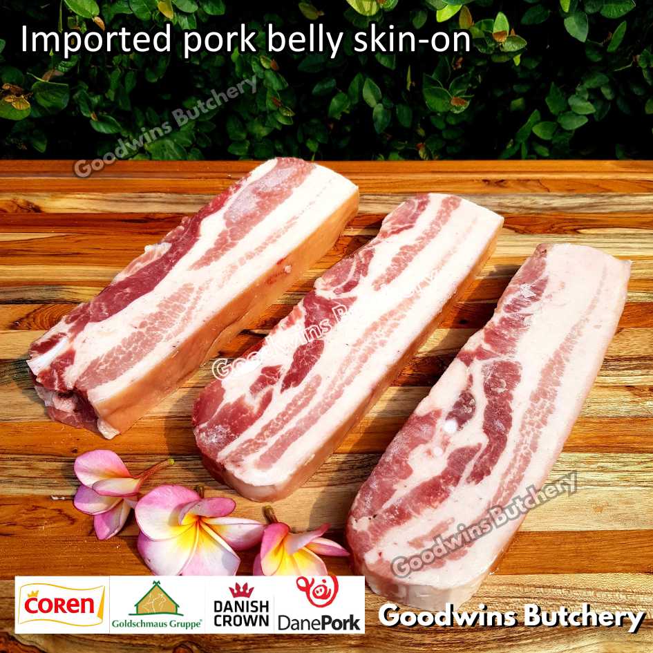 Pork belly with skin-on 600gr steak schnitzel cuts | samcan babi berkulit import frozen | Spain Coren | Denmark DanishCrown DanePork | Germany Goldschmaus - Image 11