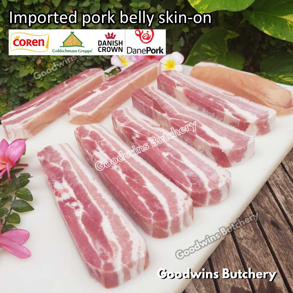 Pork belly with skin-on 600gr steak schnitzel cuts | samcan babi berkulit import frozen | Spain Coren | Denmark DanishCrown DanePork | Germany Goldschmaus - Image 8