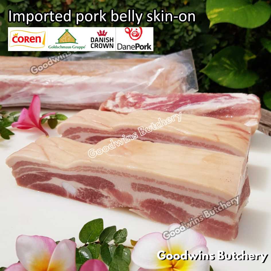 Pork belly with skin-on 600gr steak schnitzel cuts | samcan babi berkulit import frozen | Spain Coren | Denmark DanishCrown DanePork | Germany Goldschmaus - Image 18