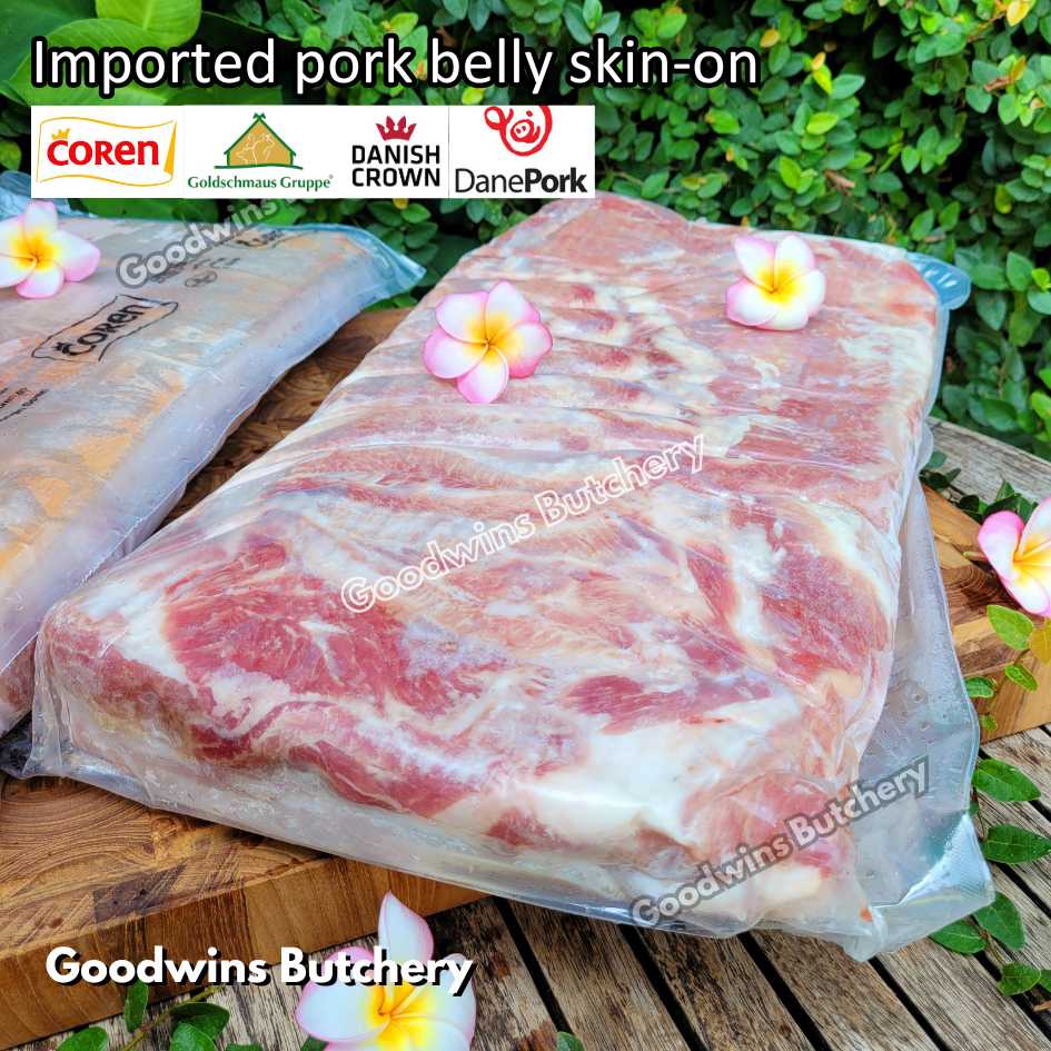 Pork belly with skin-on 600gr steak schnitzel cuts | samcan babi berkulit import frozen | Spain Coren | Denmark DanishCrown DanePork | Germany Goldschmaus - Image 40