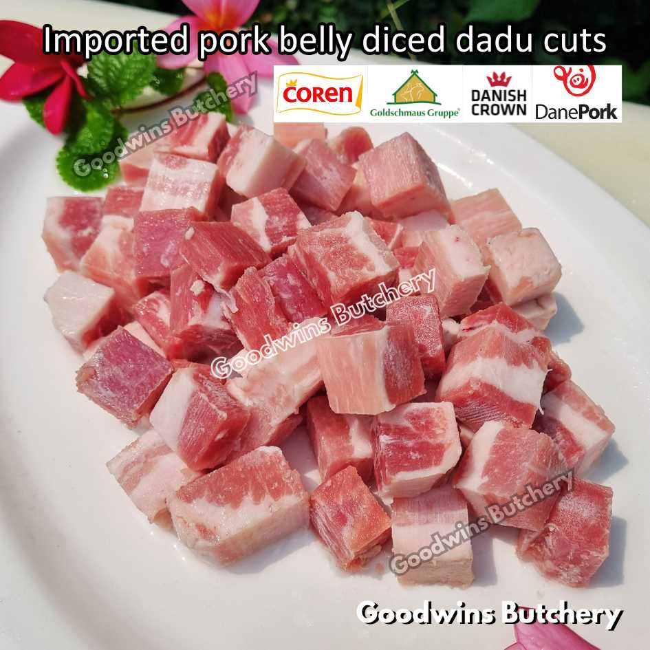 Pork belly with skin-on 6-7kg whole cut | samcan babi berkulit import frozen | Spain Coren | Denmark DanishCrown DanePork | Germany Goldschmaus - Image 40