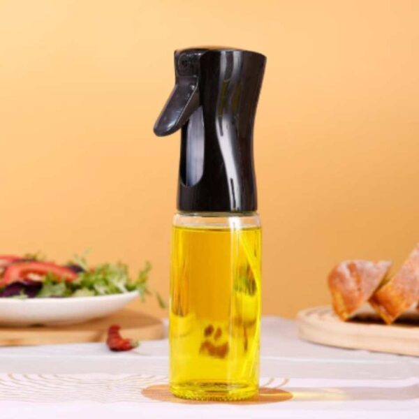 Olive oil spray glass bottle dispenser for airfryer healthy cooking | Botol kaca semprot minyak goreng & zaitun untuk masak sehat air fryer | Black/White 200ml - Image 17
