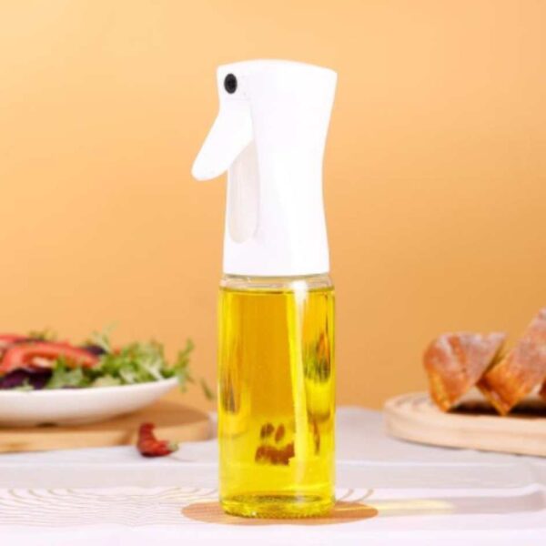 Olive oil spray glass bottle dispenser for airfryer healthy cooking | Botol kaca semprot minyak goreng & zaitun untuk masak sehat air fryer | Black/White 200ml - Image 14
