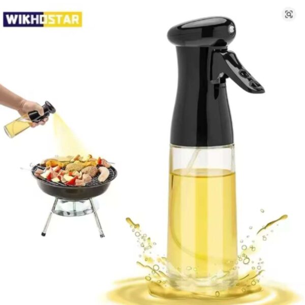 Olive oil spray glass bottle dispenser for airfryer healthy cooking | Botol kaca semprot minyak goreng & zaitun untuk masak sehat air fryer | Black/White 200ml - Image 16
