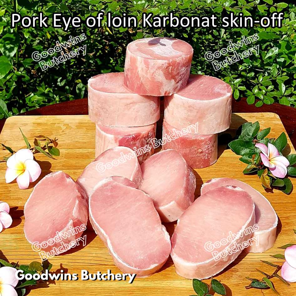 Pork EYE OF LOIN SKIN OFF Local Premium | FRESHLY DICED DADU CUTS 2cm 1kg | Sirloin Karbonat has luar babi tanpa kulit beku frozen - Image 9