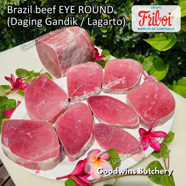 Beef EYE ROUND schnitzel steak cuts 1.2kg | Brazil FRIBOI FRIGON Australia WMPG Angus JACK'S CREEK US choice SWIFT IBP daging sapi import gandik lagarto eyeround frozen - Image 19