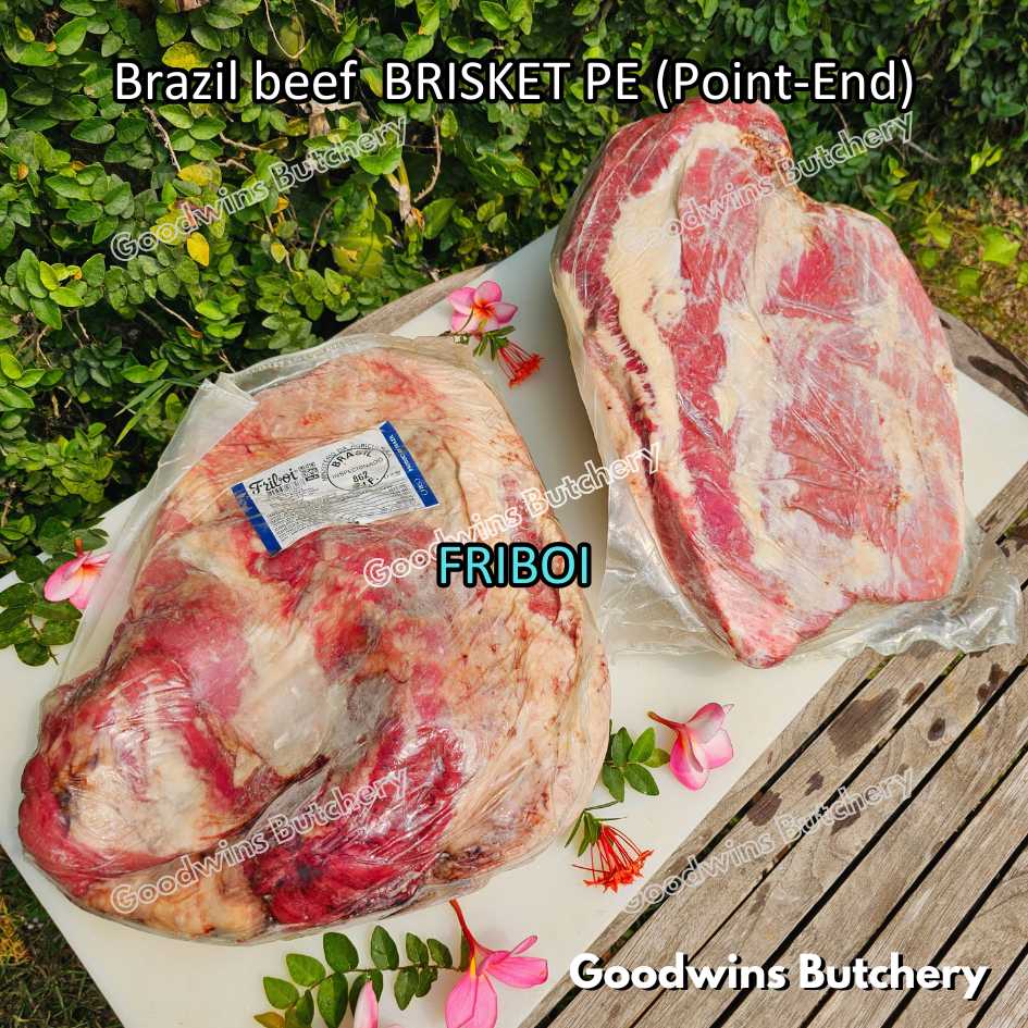 Beef BRISKET PE (Point-End) WHOLE CUTS +/- 4kg | Brazil Friboi Frigon Minerva Carnemax | daging sapi pucuk sandung lamur frozen (Copy)