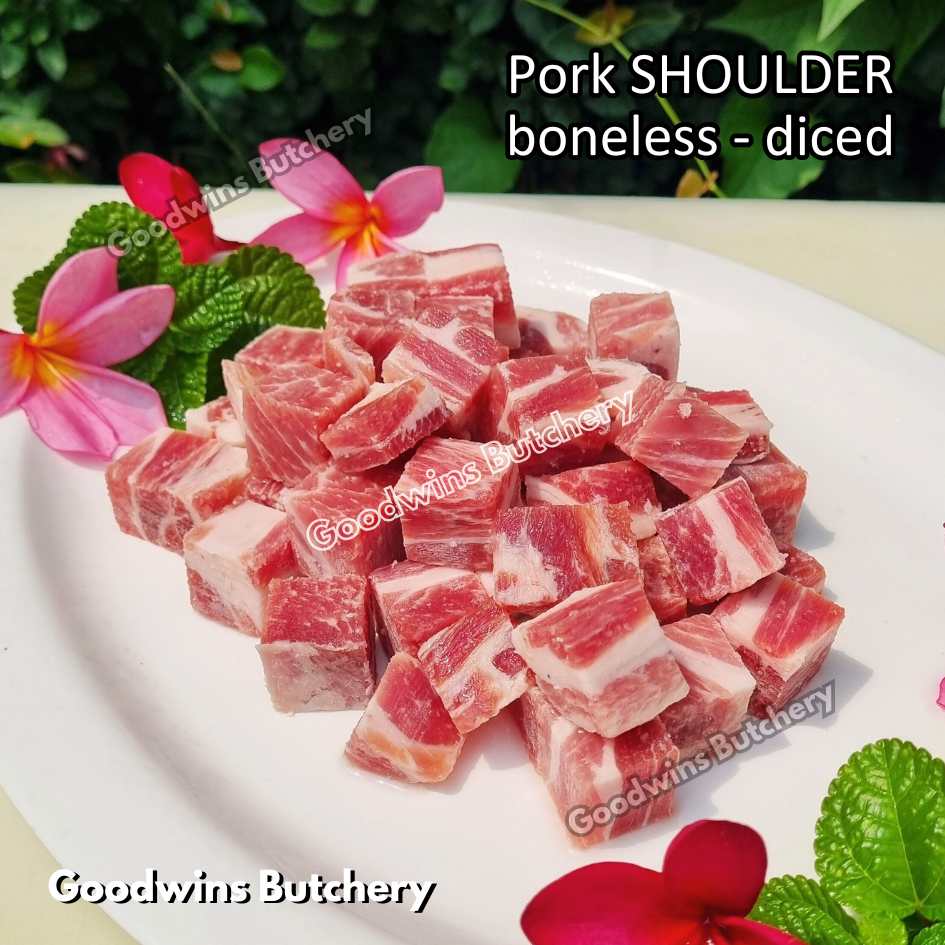 Pork shoulder boneless skin off Local Premium FRESHLY SLICED 1kg | kapsim babi collar boston-butt frozen - Image 32