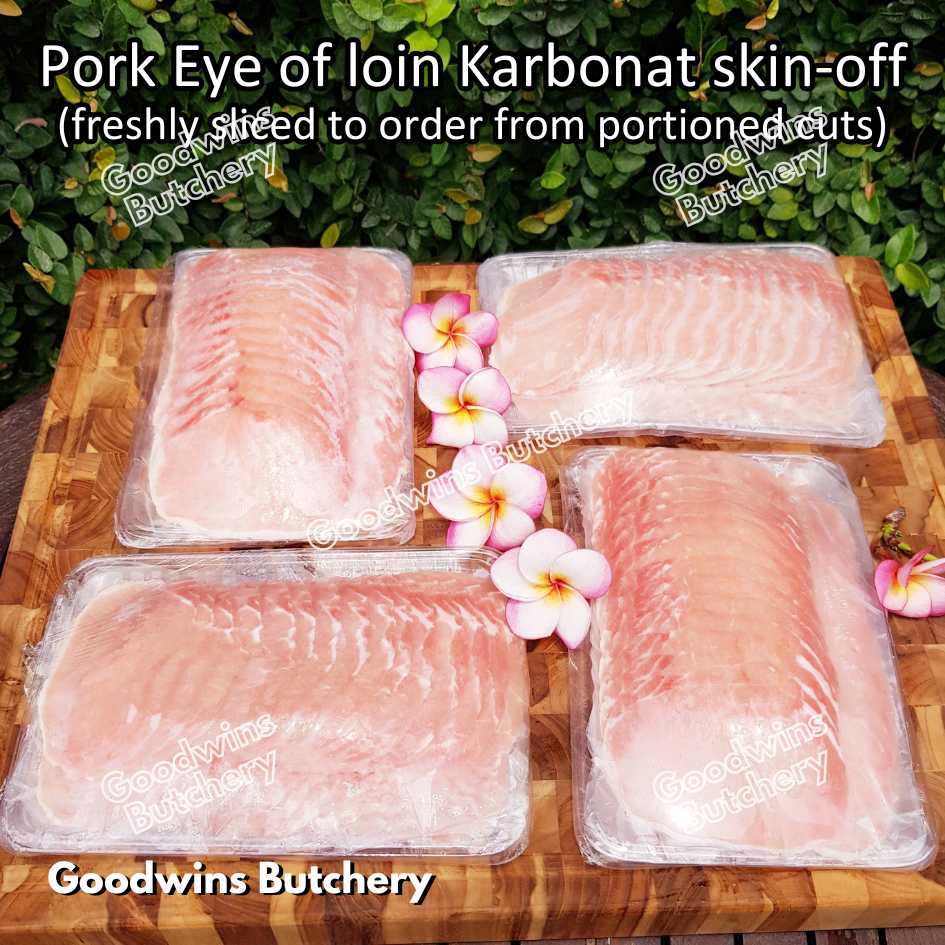 Pork EYE OF LOIN SKIN OFF Local Premium | FRESHLY DICED DADU CUTS 2cm 1kg | Sirloin Karbonat has luar babi tanpa kulit beku frozen - Image 14