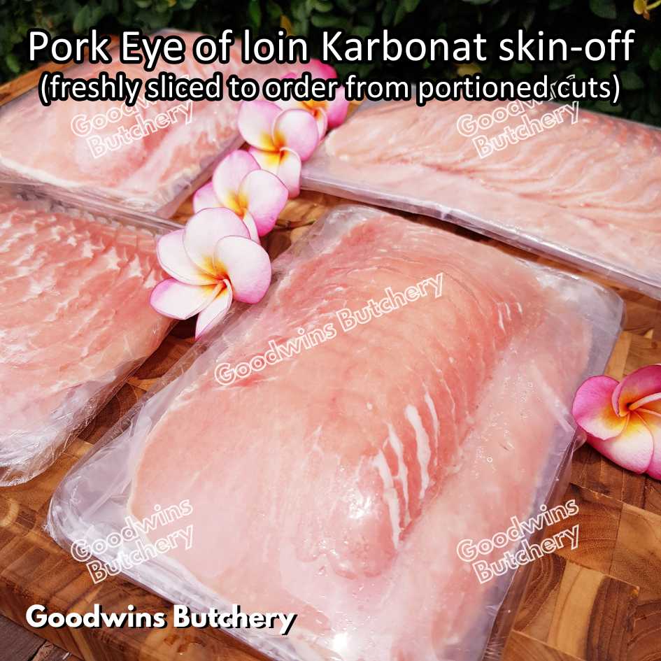 Pork EYE OF LOIN SKIN OFF Local Premium | FRESHLY DICED DADU CUTS 2cm 1kg | Sirloin Karbonat has luar babi tanpa kulit beku frozen - Image 20