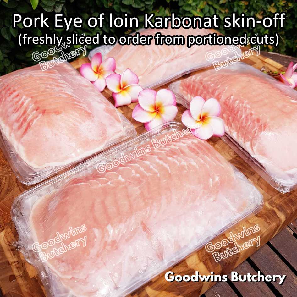 Pork EYE OF LOIN SKIN OFF Local Premium | FRESHLY DICED DADU CUTS 2cm 1kg | Sirloin Karbonat has luar babi tanpa kulit beku frozen - Image 44