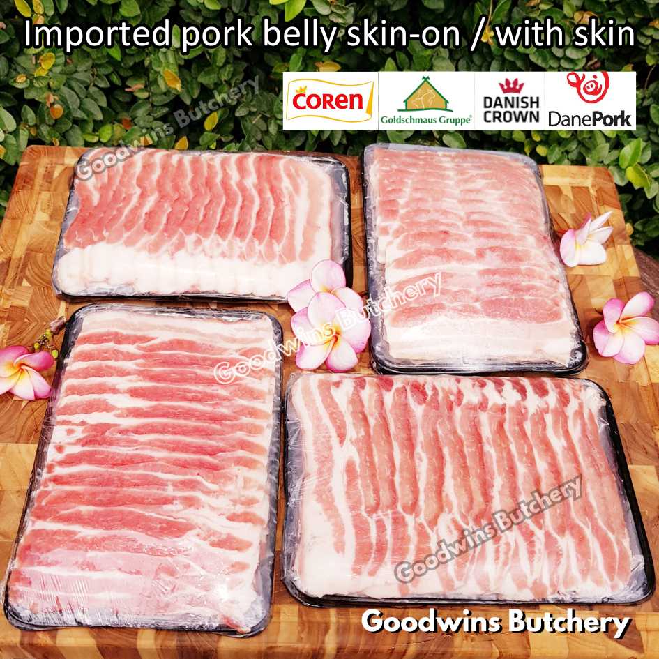 Pork belly with skin-on 1.5kg FRESHLY SLICE TO ORDER | samcan babi berkulit import frozen | Spain Coren | Denmark DanishCrown DanePork | Germany Goldschmaus - Image 28