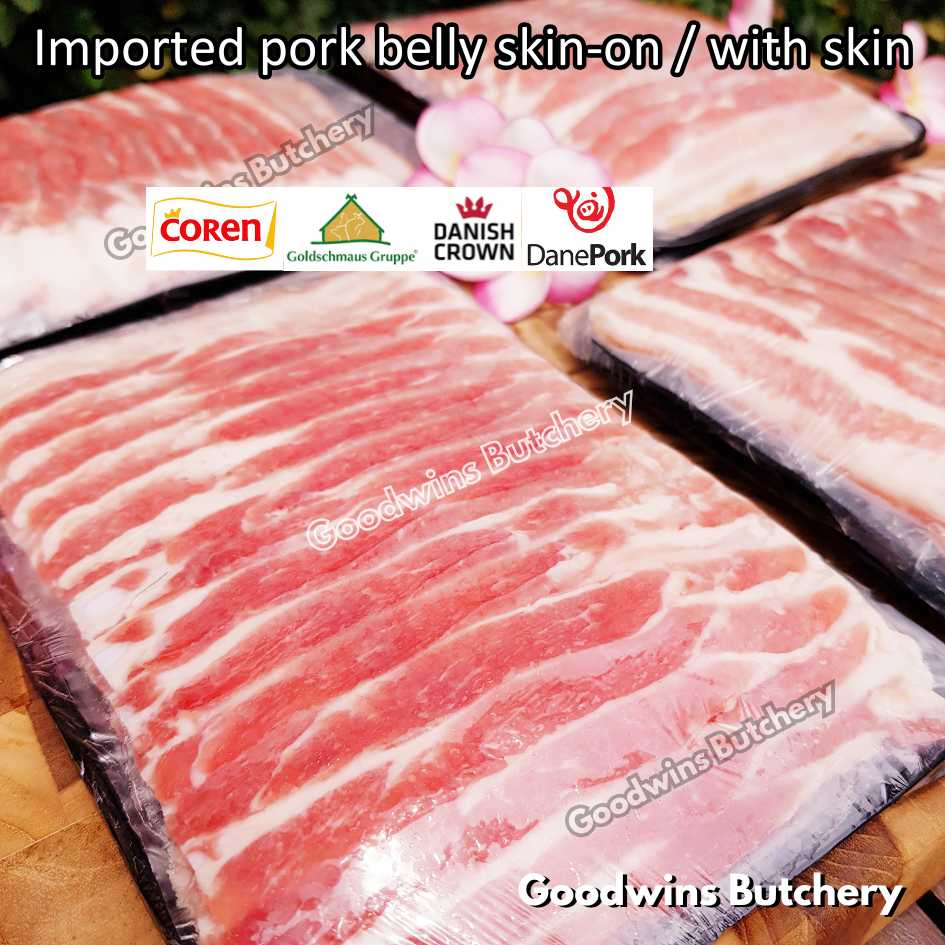 Pork belly with skin-on 1.5kg FRESHLY SLICE TO ORDER | samcan babi berkulit import frozen | Spain Coren | Denmark DanishCrown DanePork | Germany Goldschmaus - Image 9