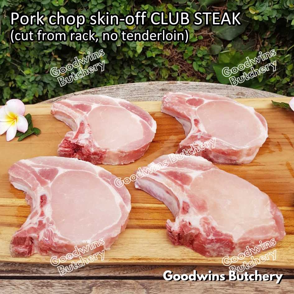 Pork CHOP SKIN-OFF T-BONE & CLUB STEAK Local Premium frozen 2cm 1kg - Image 47