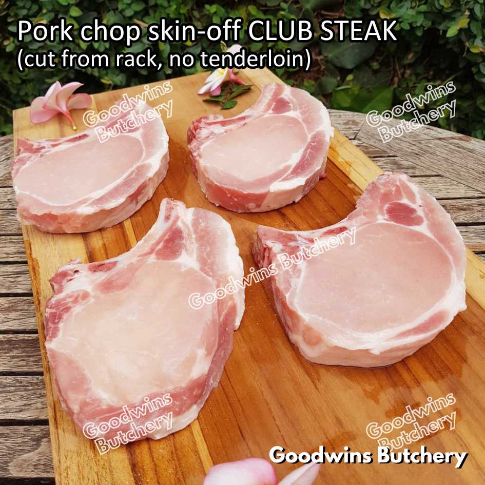 Pork CHOP SKIN-OFF T-BONE & CLUB STEAK Local Premium frozen 2cm 1kg - Image 26
