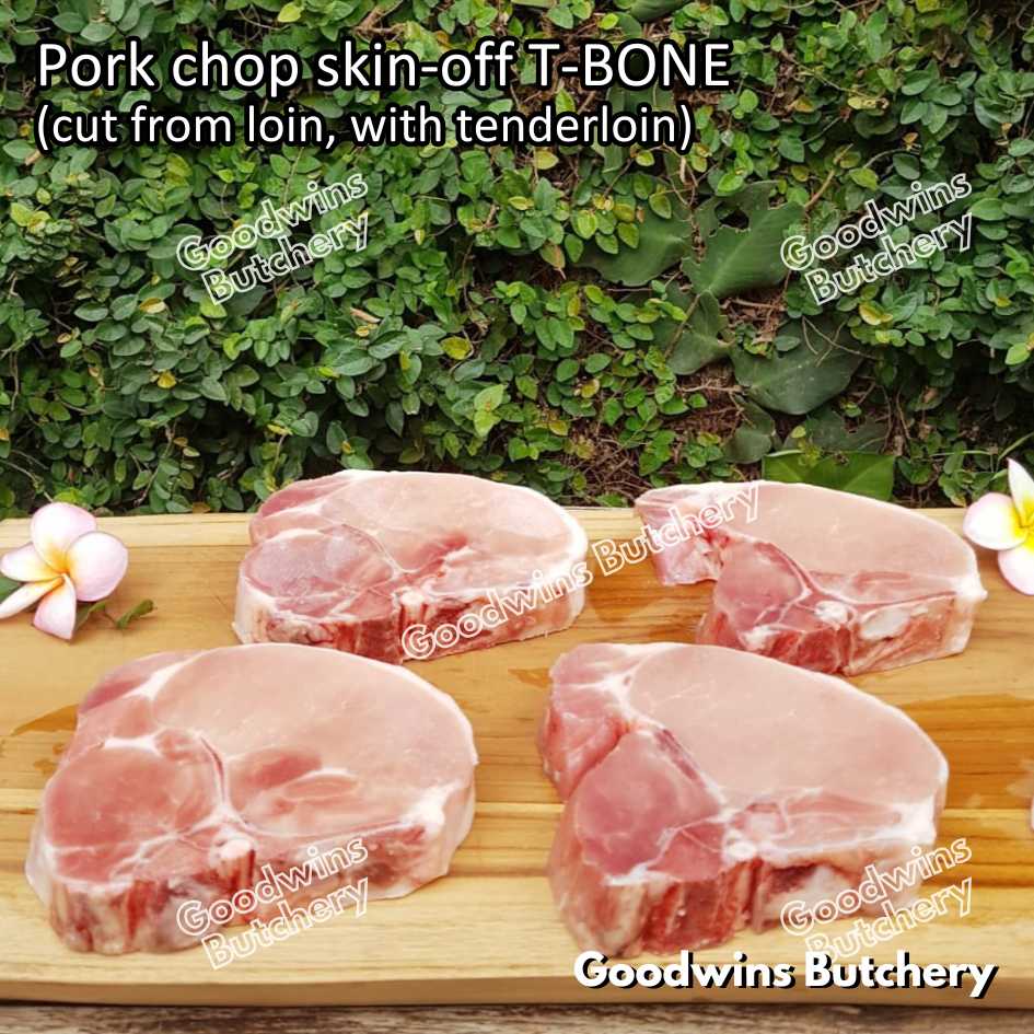 Pork CHOP SKIN-OFF T-BONE & CLUB STEAK Local Premium frozen 2cm 1kg - Image 35